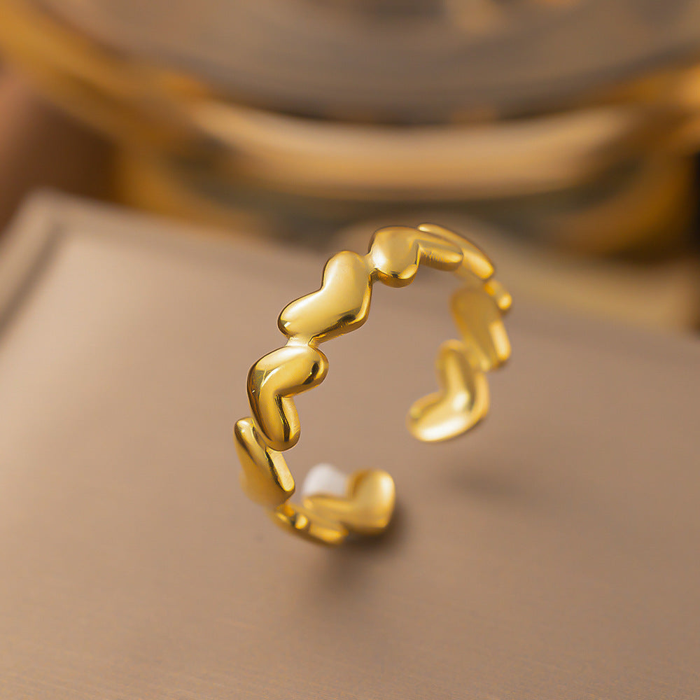 Wholesale Jewelry Simple Style Solid Color Titanium Steel Plating Rings