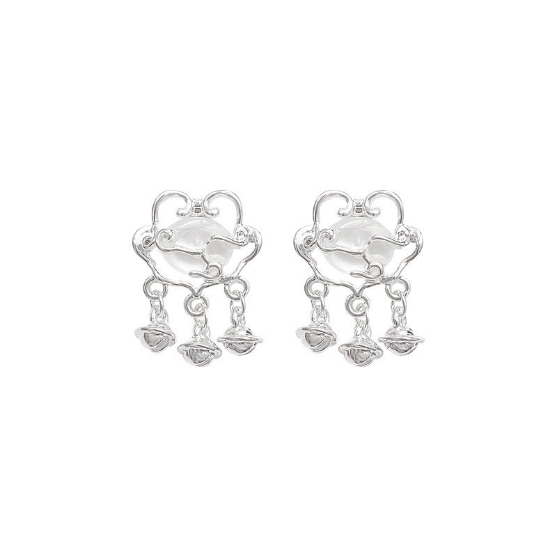 1 Pair Sweet IG Style Geometric Heart Shape Butterfly Inlay Alloy Rhinestones Pearl Drop Earrings Ear Studs