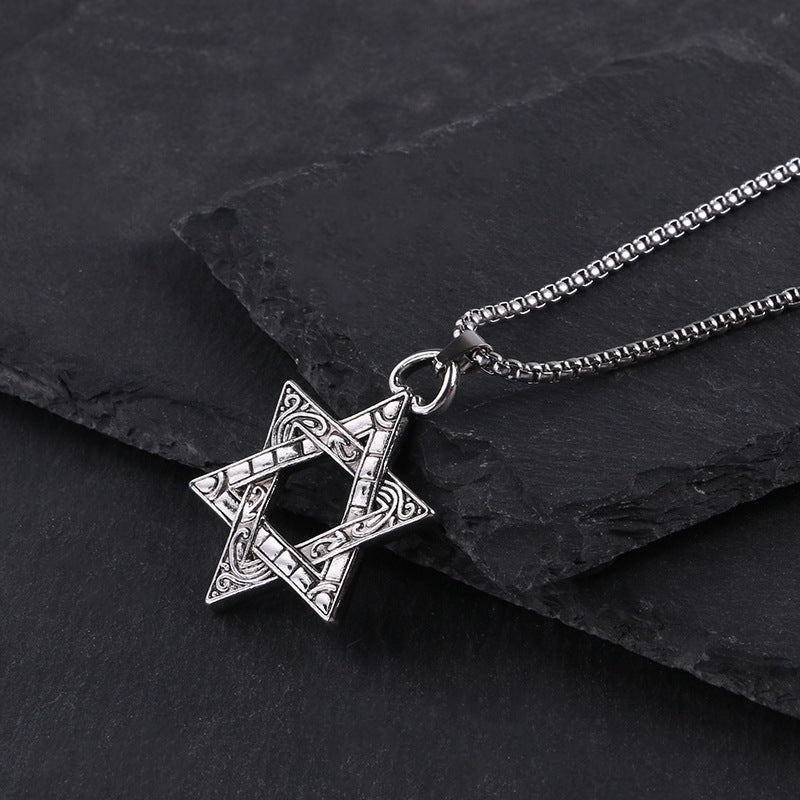 Titanium steel necklace men's hip hop street alloy pendant