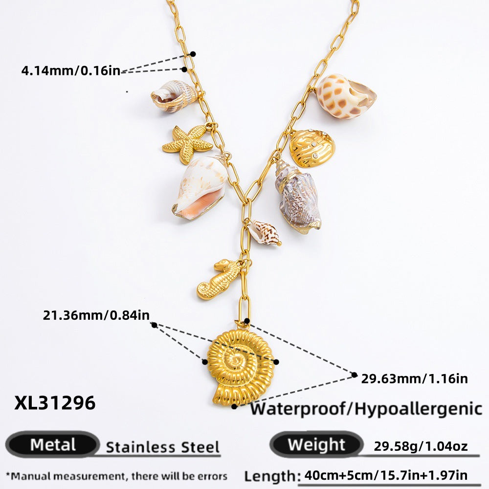 Collar con colgante de acero de titanio chapado en forma de corazón con lazo y ojo de diablo de estilo clásico, joyería al por mayor 