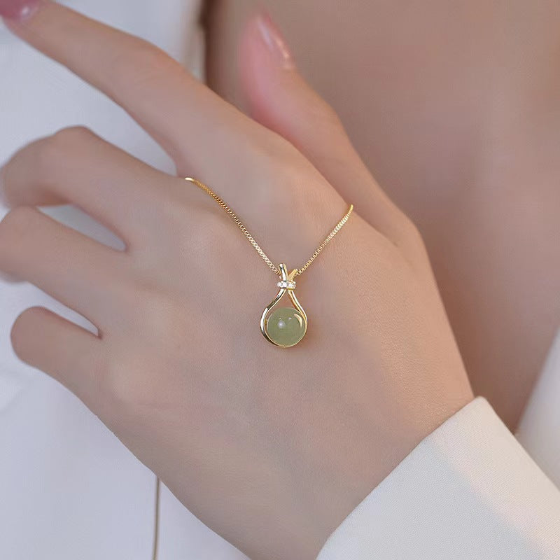 Wholesale Jewelry Sweet Simple Style Star Heart Shape Bow Knot Titanium Steel Zircon Plating Inlay Pendant Necklace