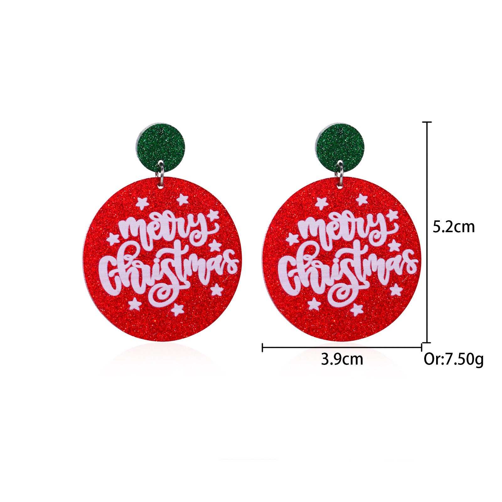 3 pares por modelo Lindos pendientes colgantes de aleación de zinc con forma de campana y corona de árbol de Navidad 