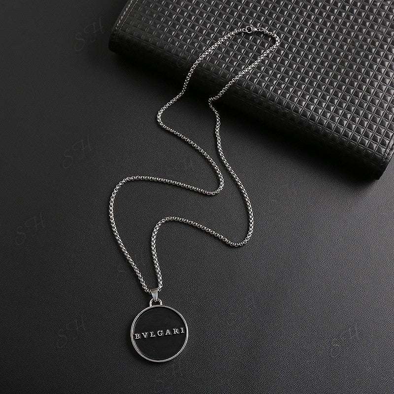 Titanium steel sweater chain men's necklace