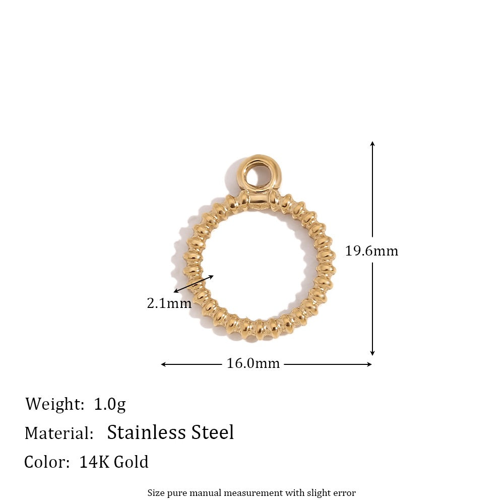1 Piece 304 Stainless Steel 14K Gold Plated Geometric Jewelry Accessories Pendant