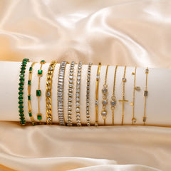 Heart Shape Titanium Steel Rhinestones Bracelets