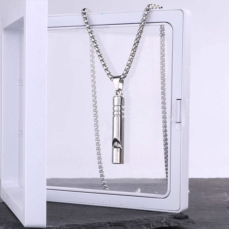 Titanium steel necklace men's hip hop street alloy pendant