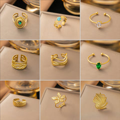 Wholesale Jewelry Sweet Bow Knot Titanium Steel Plating Rings
