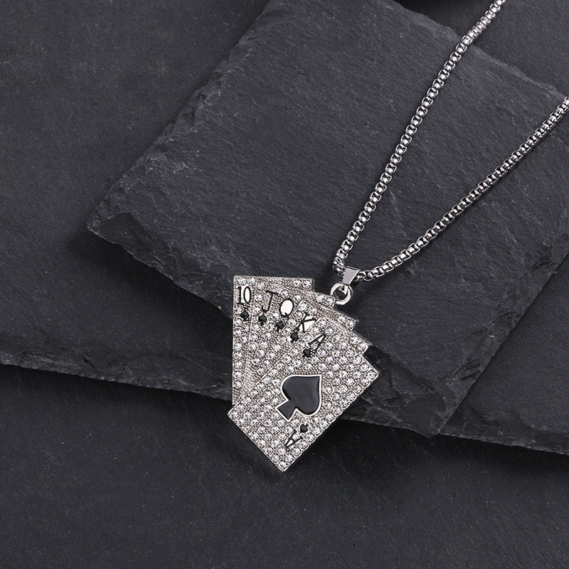 Titanium steel necklace men's hip hop street alloy pendant