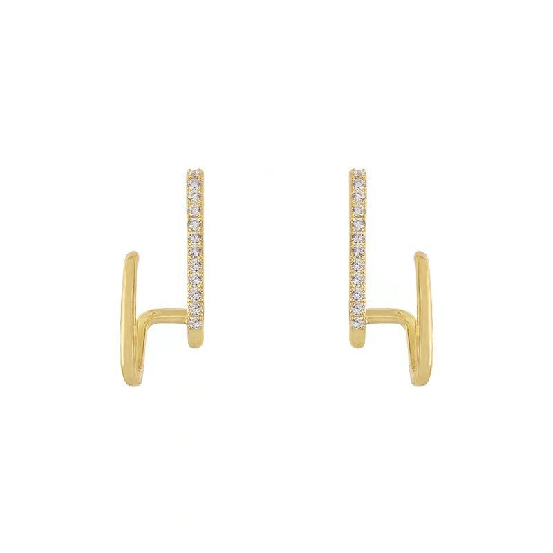 1 Pair Sweet IG Style Geometric Heart Shape Butterfly Inlay Alloy Rhinestones Pearl Drop Earrings Ear Studs