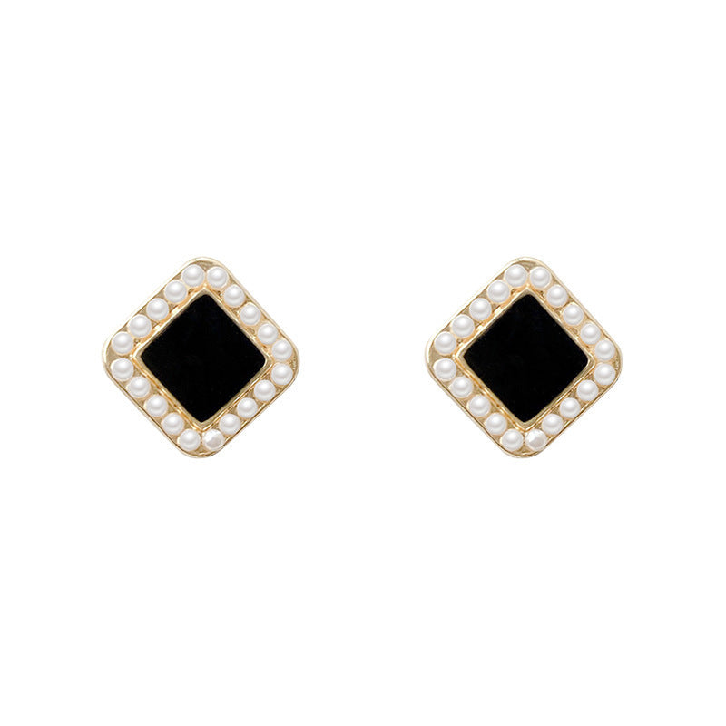 1 Pair Sweet IG Style Geometric Heart Shape Butterfly Inlay Alloy Rhinestones Pearl Drop Earrings Ear Studs