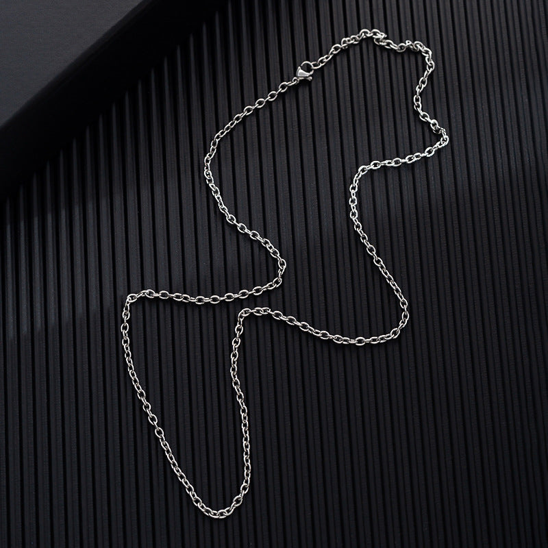 Titanium steel sweater chain men's necklace