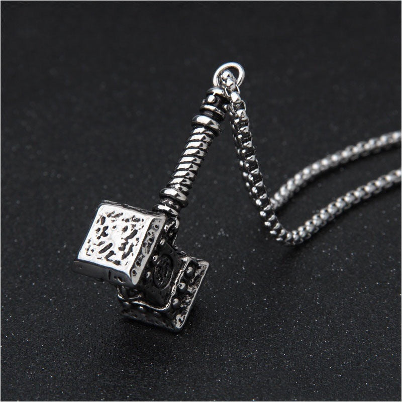 Collar de acero de titanio con colgante de hip hop para hombre 