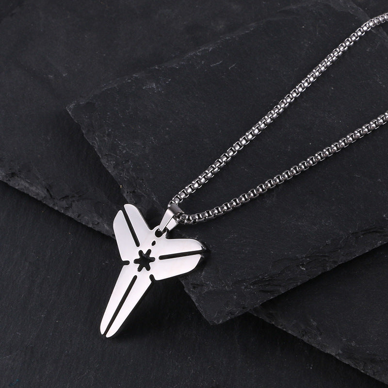 Titanium steel necklace men's hip hop street alloy pendant