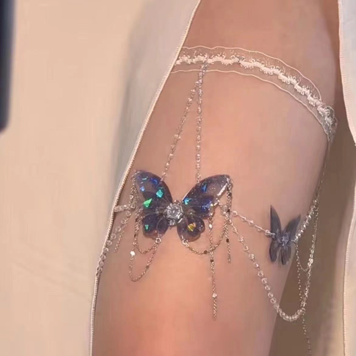Butterfly tassel, a two-style wearing necklace waist chain or body chain (Minimum purchase of 3 pieces)