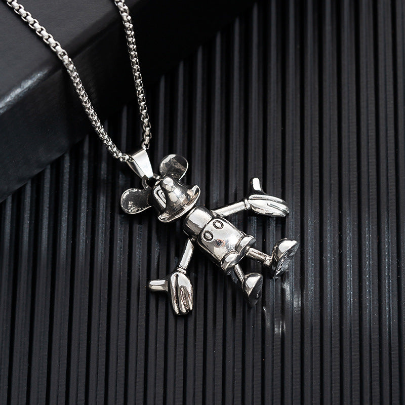 Titanium steel sweater chain men's necklace