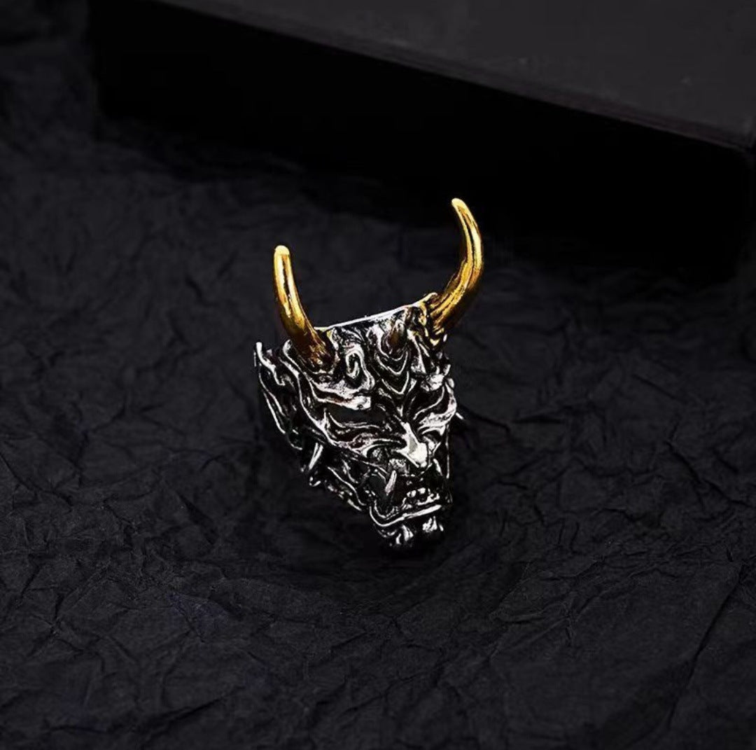 Anillo Prajna de Cuerno Dorado, Máscara Fantasma Masculina, Accesorios 