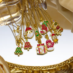 Santa Claus Elk Snowman Bells Versatile Necklace (Minimum purchase 2 pcs)
