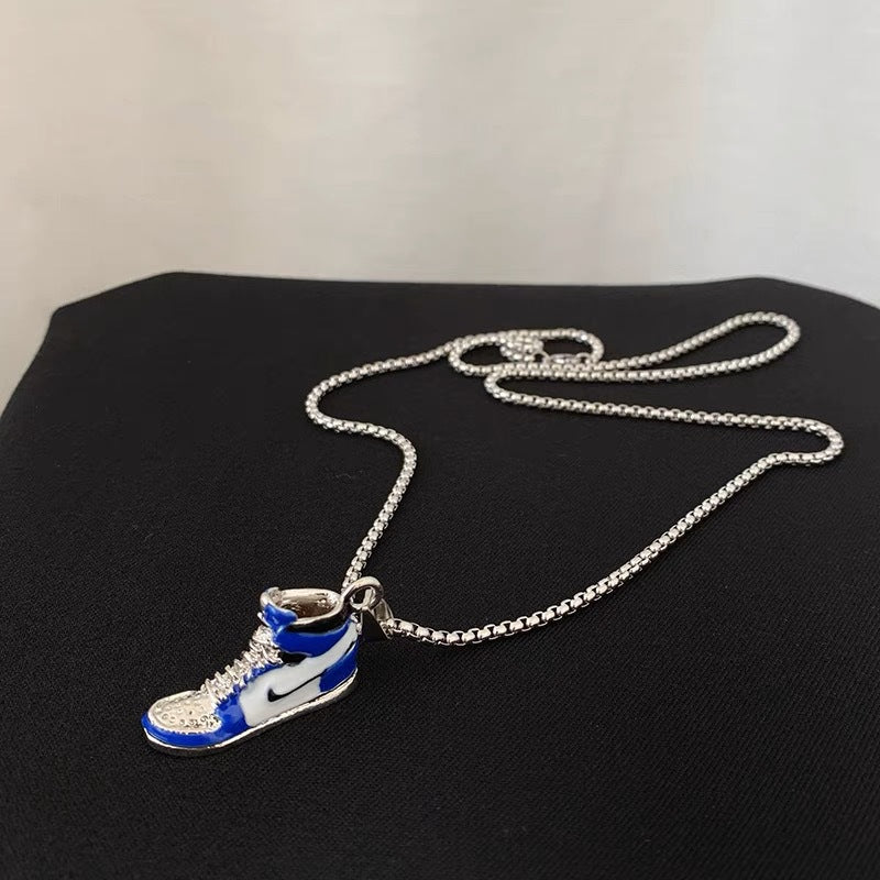 Collar de acero de titanio con colgante de hip hop para hombre 