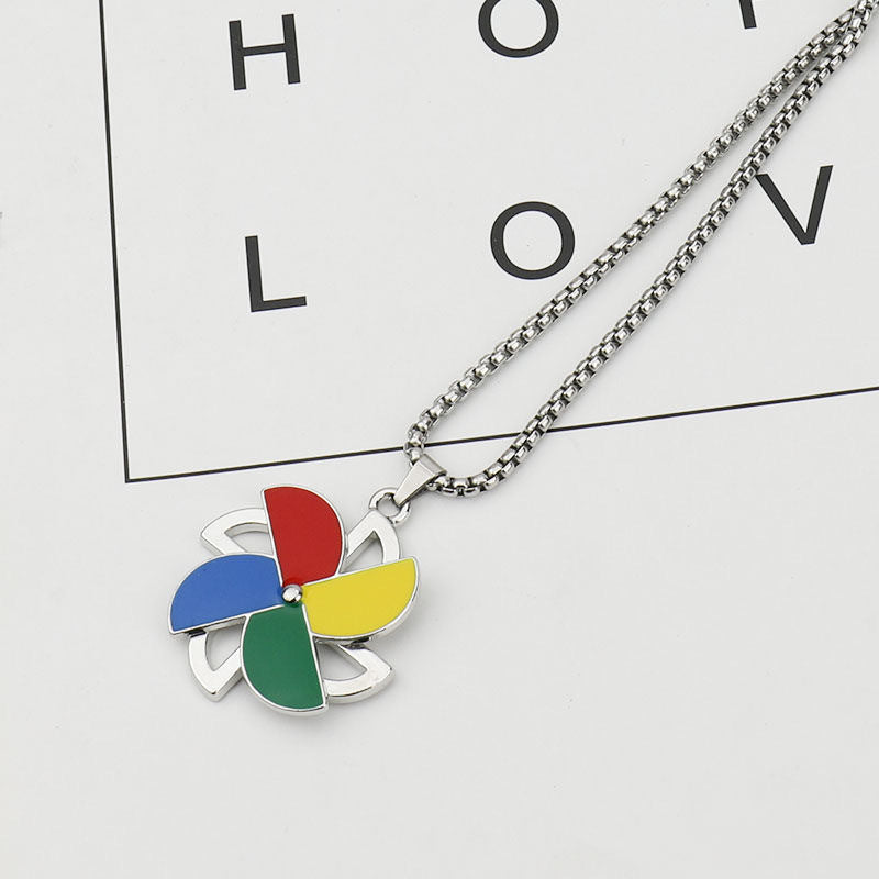 Collar de acero de titanio con colgante de hip hop para hombre 