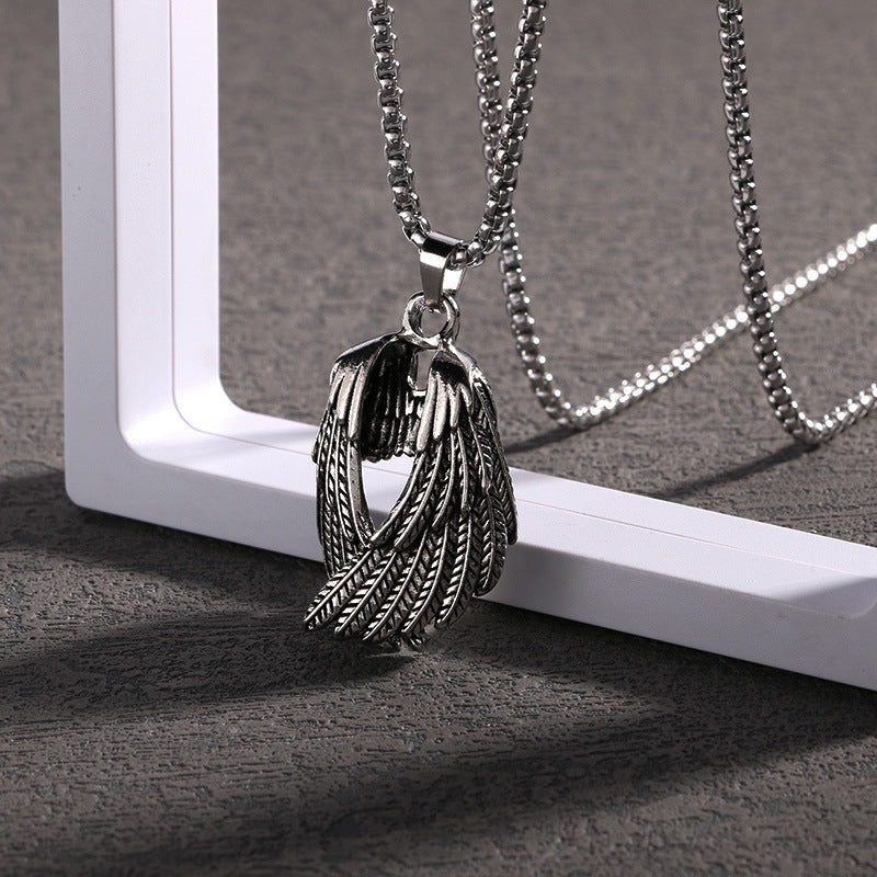 Titanium steel necklace men's hip hop street alloy pendant