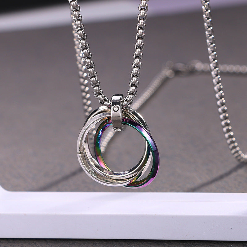 Titanium steel necklace men's hip hop street alloy pendant