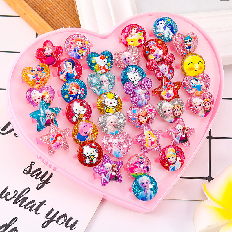 Children's Ring Girls Princess Jewelry Cartoon Small Ring