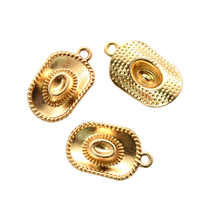Accesorios de aleación para hacer tú mismo: colgantes de zapatos, sombreros y caballos de mezclilla estilo western 