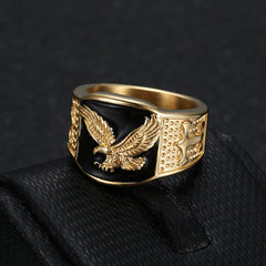 Anillo de águila de acero inoxidable de HIPHOP Jewelry para hombre 