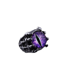 Anillo de ojo de garra de águila con garra de dragón Anillo abierto de ojo de diablo 