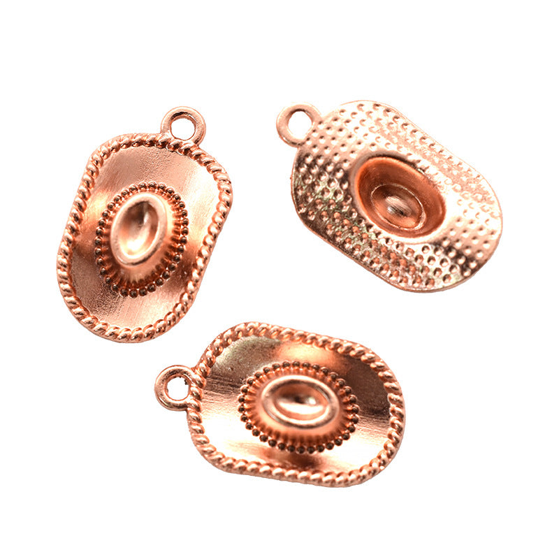 Accesorios de aleación para hacer tú mismo: colgantes de zapatos, sombreros y caballos de mezclilla estilo western 