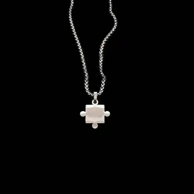 Collar de acero de titanio para hombre, cadena de clavícula, colgante cubano, accesorios de cadena para el cuello 