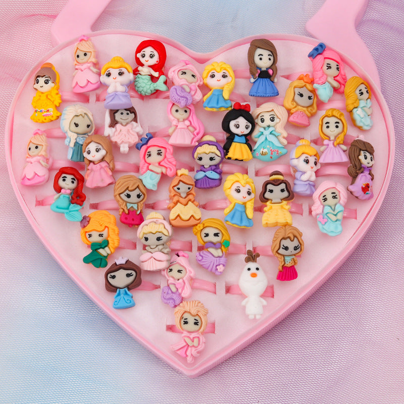 Children's Ring Girls Princess Jewelry Cartoon Small Ring