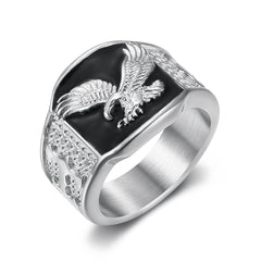Anillo de águila de acero inoxidable de HIPHOP Jewelry para hombre 