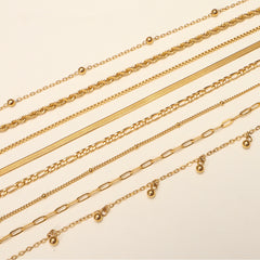 Geometric 316L Stainless Steel 18K Gold Plated Bracelets