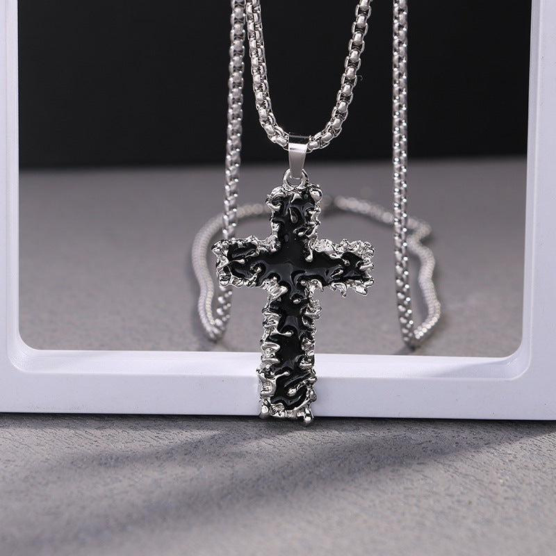 Titanium steel necklace men's hip hop street alloy pendant