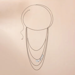 Multi-layer fringed metal chain, holiday style shoulder and neck chain, ethnic style body chain