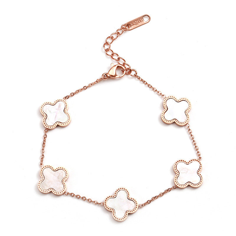 Pulsera de acero de titanio para mujer, pulsera sencilla, joyería 