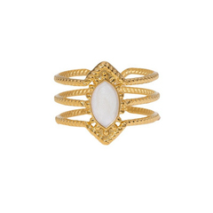 Anillos abiertos con incrustaciones huecas de acero inoxidable 304, estilo simple e informal, venta al por mayor
